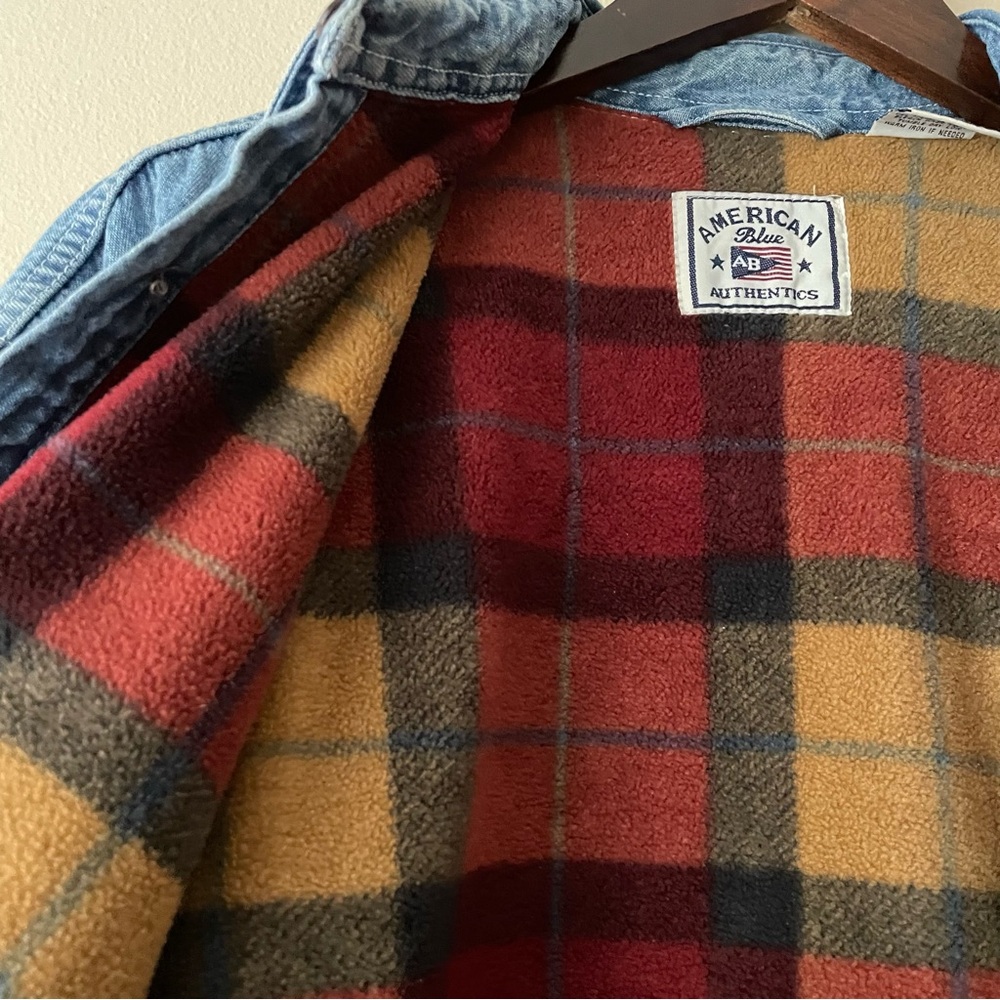 Vintage Denim Blanket Lined Jacket Shacket Men’s M - Picture 4 of 7